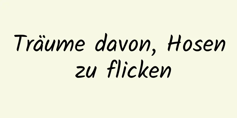 Träume davon, Hosen zu flicken