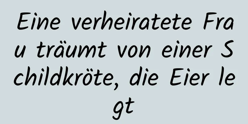 Eine verheiratete Frau träumt von einer Schildkröte, die Eier legt