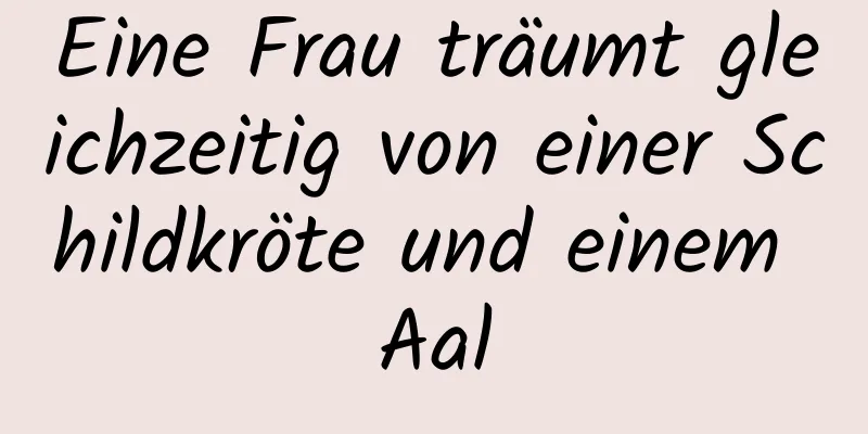 Eine Frau träumt gleichzeitig von einer Schildkröte und einem Aal