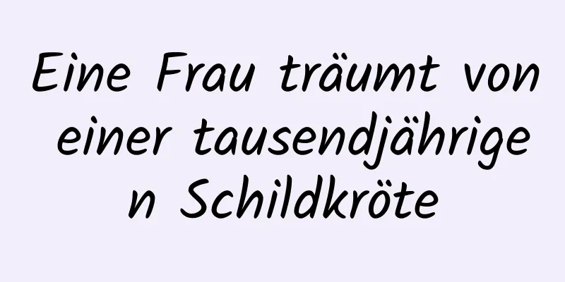 Eine Frau träumt von einer tausendjährigen Schildkröte