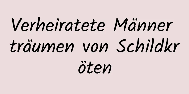 Verheiratete Männer träumen von Schildkröten