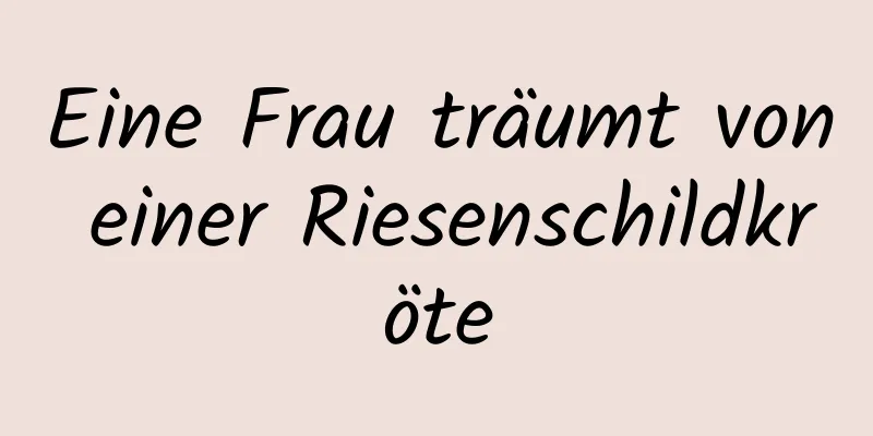 Eine Frau träumt von einer Riesenschildkröte