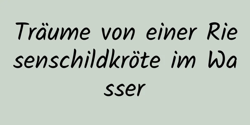 Träume von einer Riesenschildkröte im Wasser