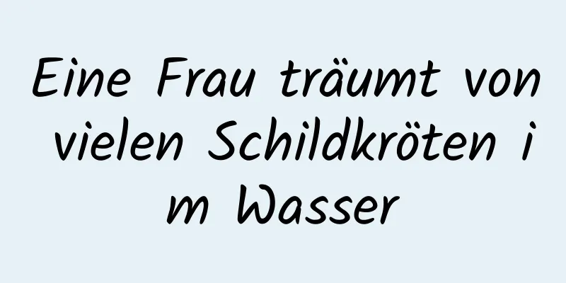 Eine Frau träumt von vielen Schildkröten im Wasser