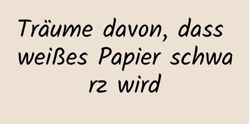 Träume davon, dass weißes Papier schwarz wird