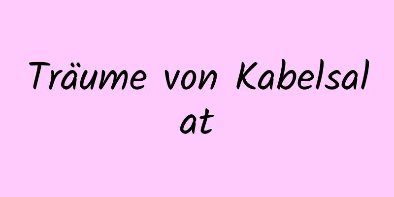 Träume von Kabelsalat