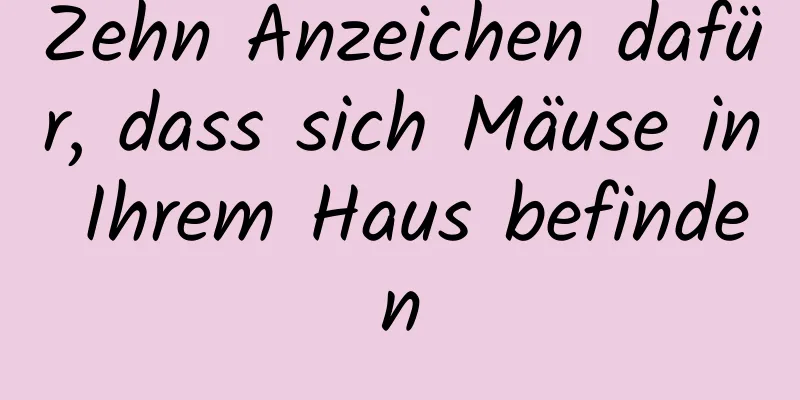 Zehn Anzeichen dafür, dass sich Mäuse in Ihrem Haus befinden