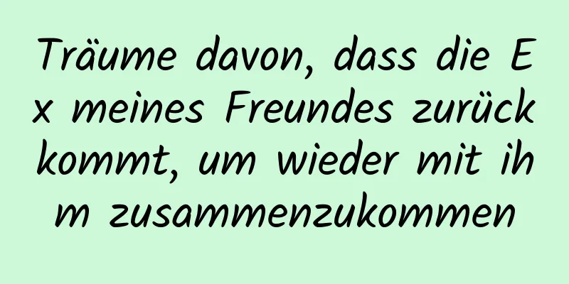 Träume davon, dass die Ex meines Freundes zurückkommt, um wieder mit ihm zusammenzukommen