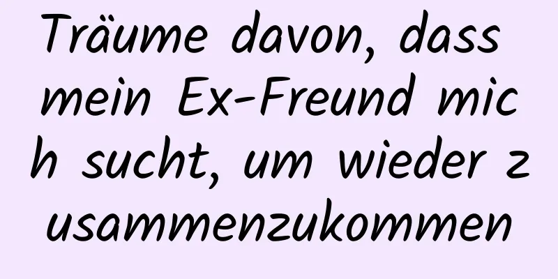 Träume davon, dass mein Ex-Freund mich sucht, um wieder zusammenzukommen