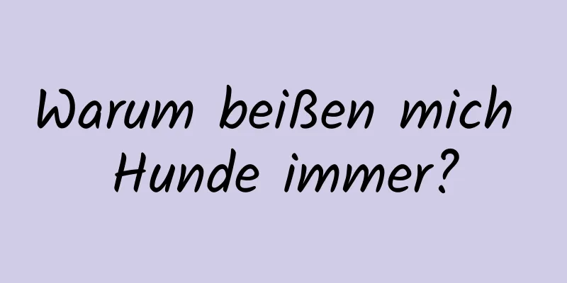 Warum beißen mich Hunde immer?