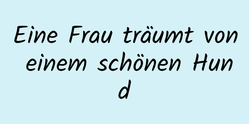 Eine Frau träumt von einem schönen Hund