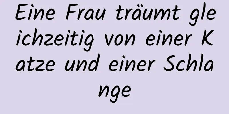 Eine Frau träumt gleichzeitig von einer Katze und einer Schlange