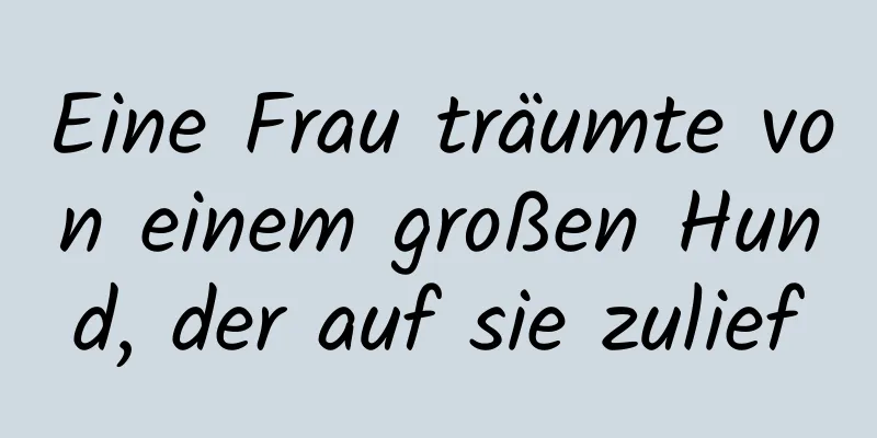 Eine Frau träumte von einem großen Hund, der auf sie zulief