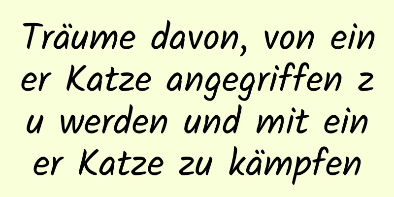 Träume davon, von einer Katze angegriffen zu werden und mit einer Katze zu kämpfen