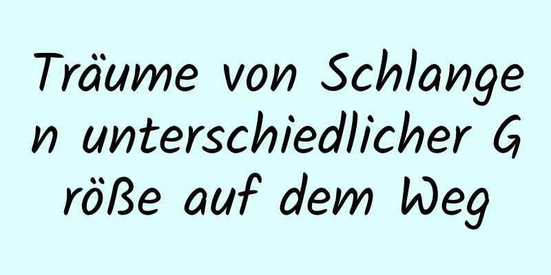 Träume von Schlangen unterschiedlicher Größe auf dem Weg