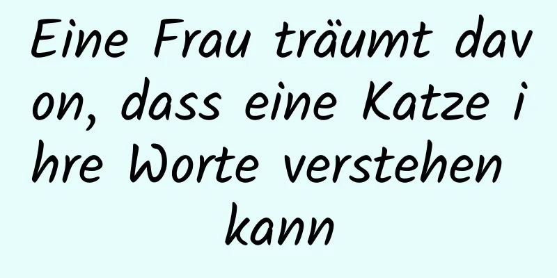 Eine Frau träumt davon, dass eine Katze ihre Worte verstehen kann