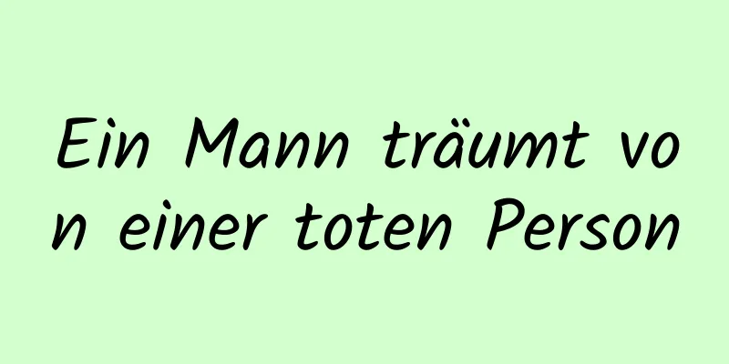 Ein Mann träumt von einer toten Person