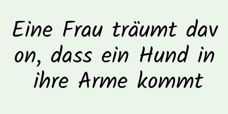 Eine Frau träumt davon, dass ein Hund in ihre Arme kommt