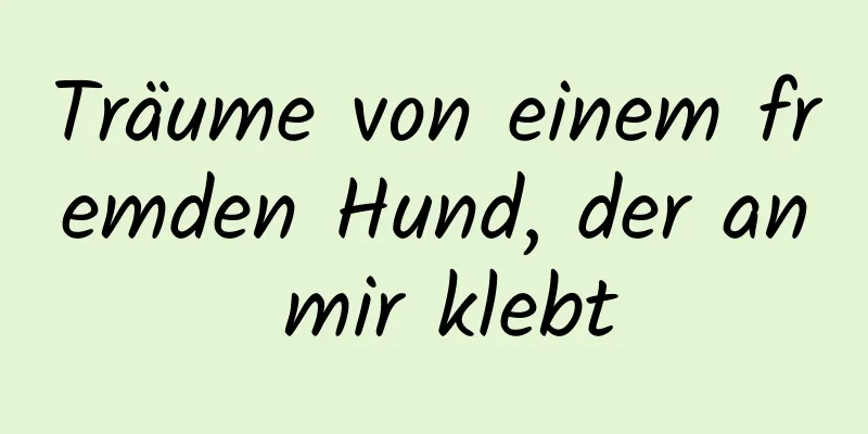 Träume von einem fremden Hund, der an mir klebt