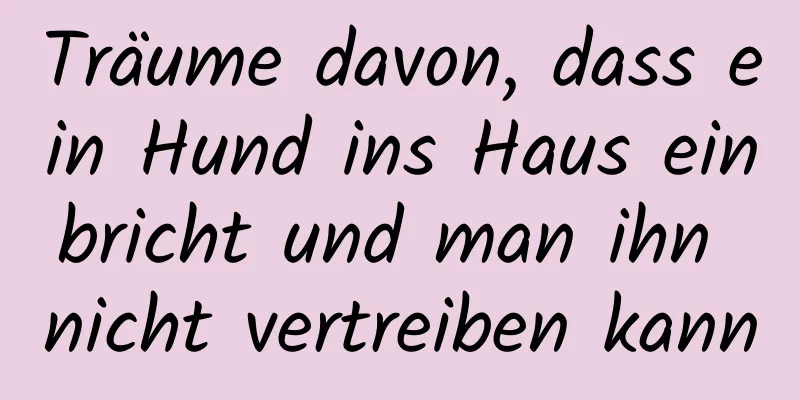 Träume davon, dass ein Hund ins Haus einbricht und man ihn nicht vertreiben kann