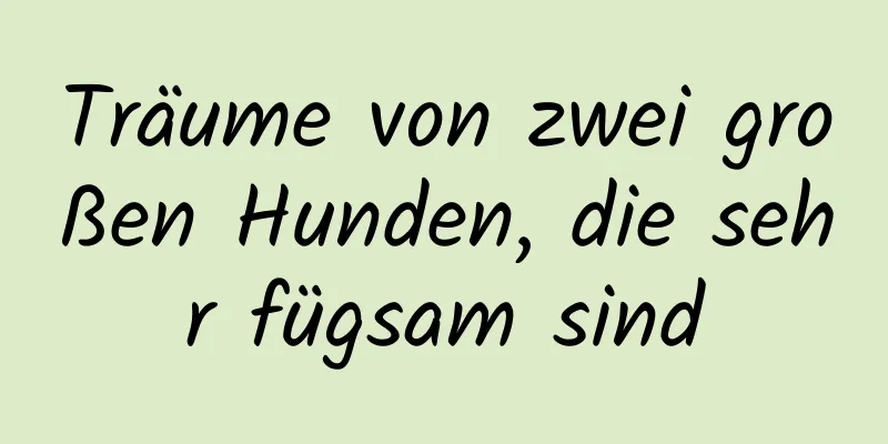 Träume von zwei großen Hunden, die sehr fügsam sind