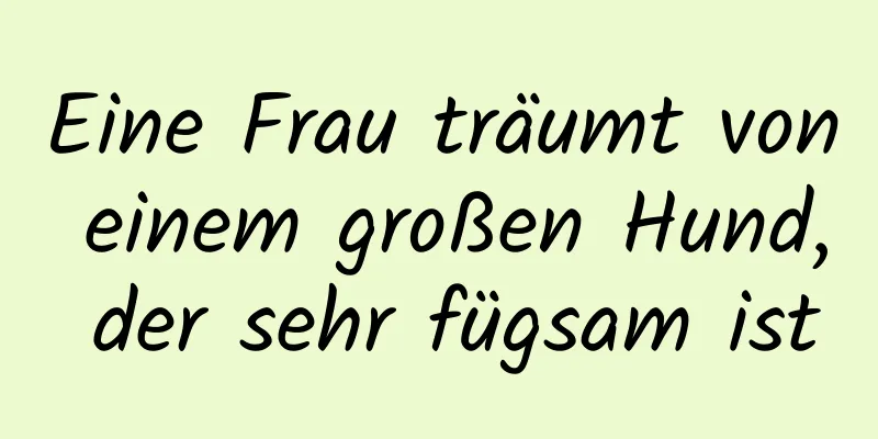 Eine Frau träumt von einem großen Hund, der sehr fügsam ist