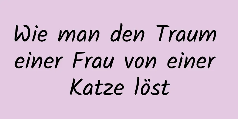 Wie man den Traum einer Frau von einer Katze löst