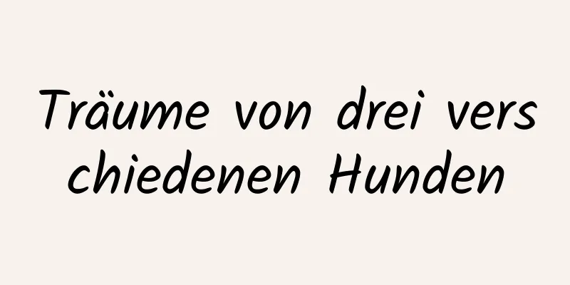 Träume von drei verschiedenen Hunden