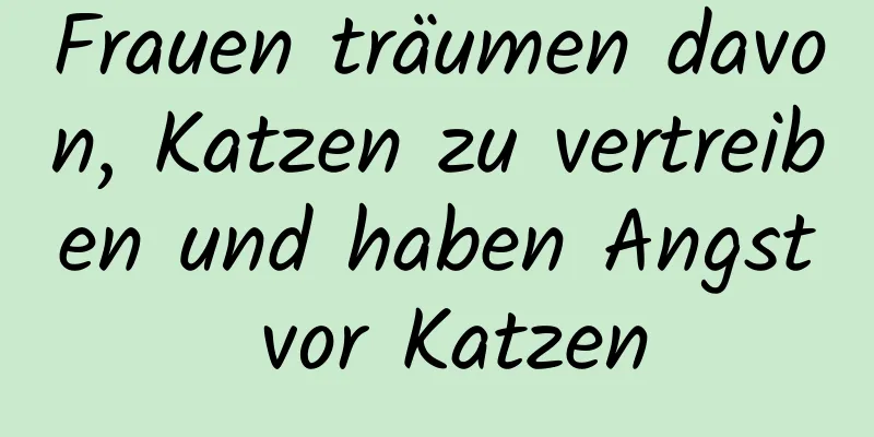 Frauen träumen davon, Katzen zu vertreiben und haben Angst vor Katzen