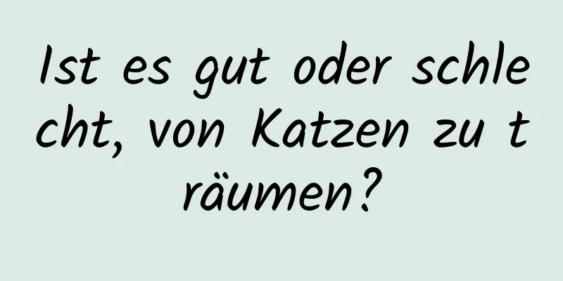 Ist es gut oder schlecht, von Katzen zu träumen?