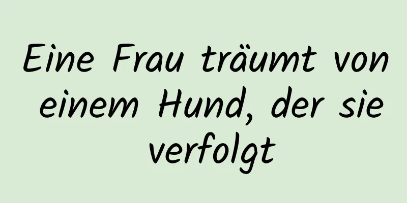 Eine Frau träumt von einem Hund, der sie verfolgt