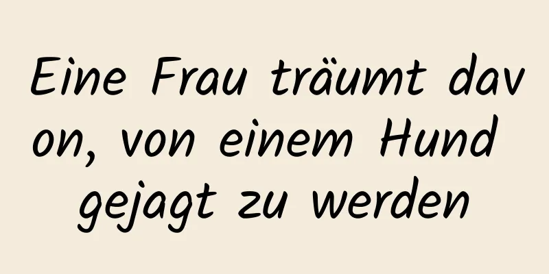 Eine Frau träumt davon, von einem Hund gejagt zu werden