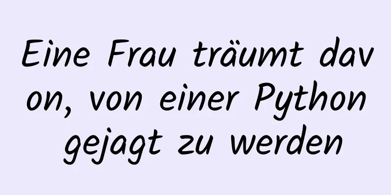 Eine Frau träumt davon, von einer Python gejagt zu werden