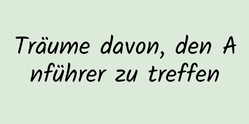 Träume davon, den Anführer zu treffen