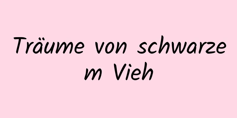 Träume von schwarzem Vieh