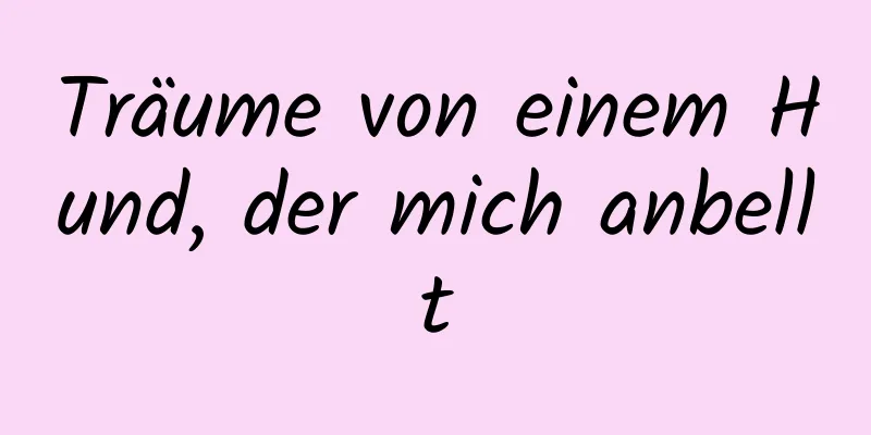 Träume von einem Hund, der mich anbellt