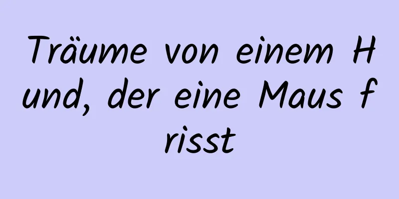 Träume von einem Hund, der eine Maus frisst