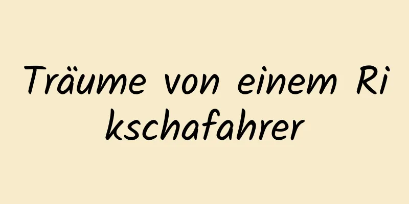 Träume von einem Rikschafahrer