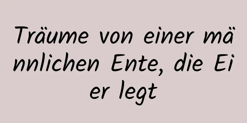 Träume von einer männlichen Ente, die Eier legt