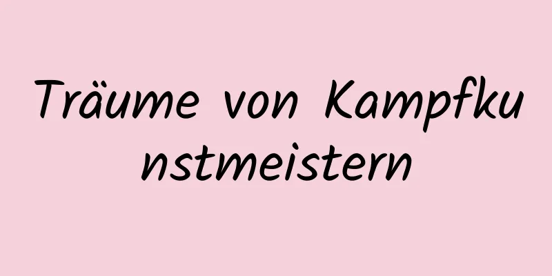 Träume von Kampfkunstmeistern