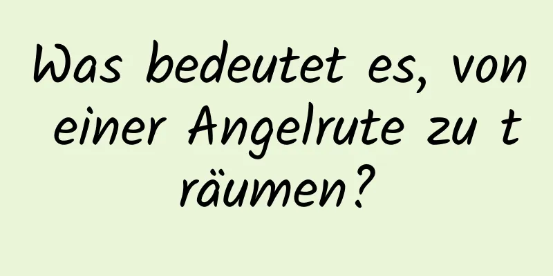 Was bedeutet es, von einer Angelrute zu träumen?