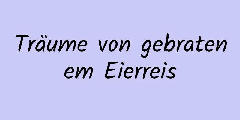 Träume von gebratenem Eierreis