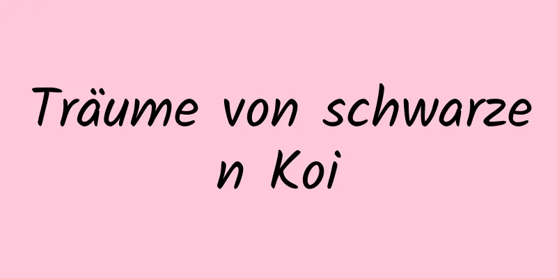 Träume von schwarzen Koi