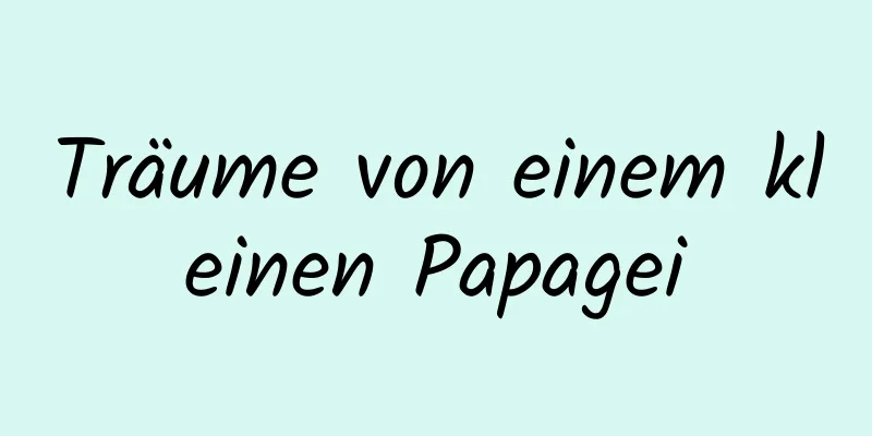 Träume von einem kleinen Papagei