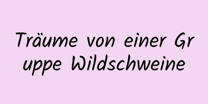 Träume von einer Gruppe Wildschweine