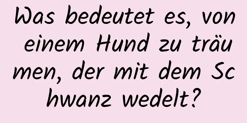 Was bedeutet es, von einem Hund zu träumen, der mit dem Schwanz wedelt?