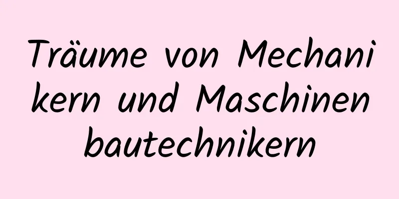 Träume von Mechanikern und Maschinenbautechnikern