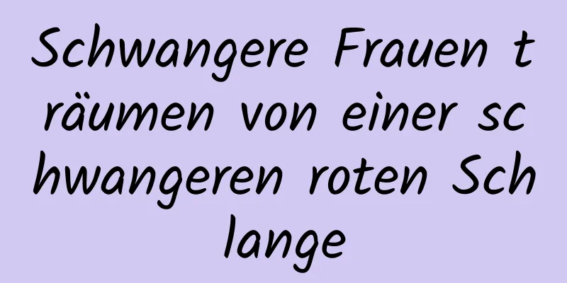 Schwangere Frauen träumen von einer schwangeren roten Schlange