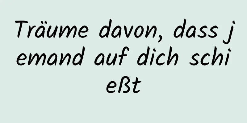 Träume davon, dass jemand auf dich schießt