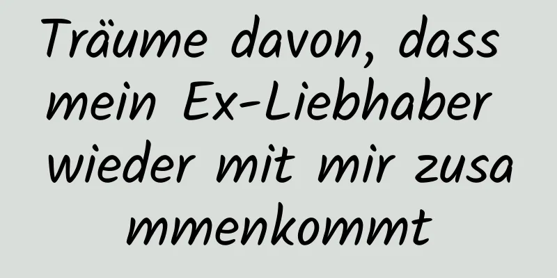 Träume davon, dass mein Ex-Liebhaber wieder mit mir zusammenkommt